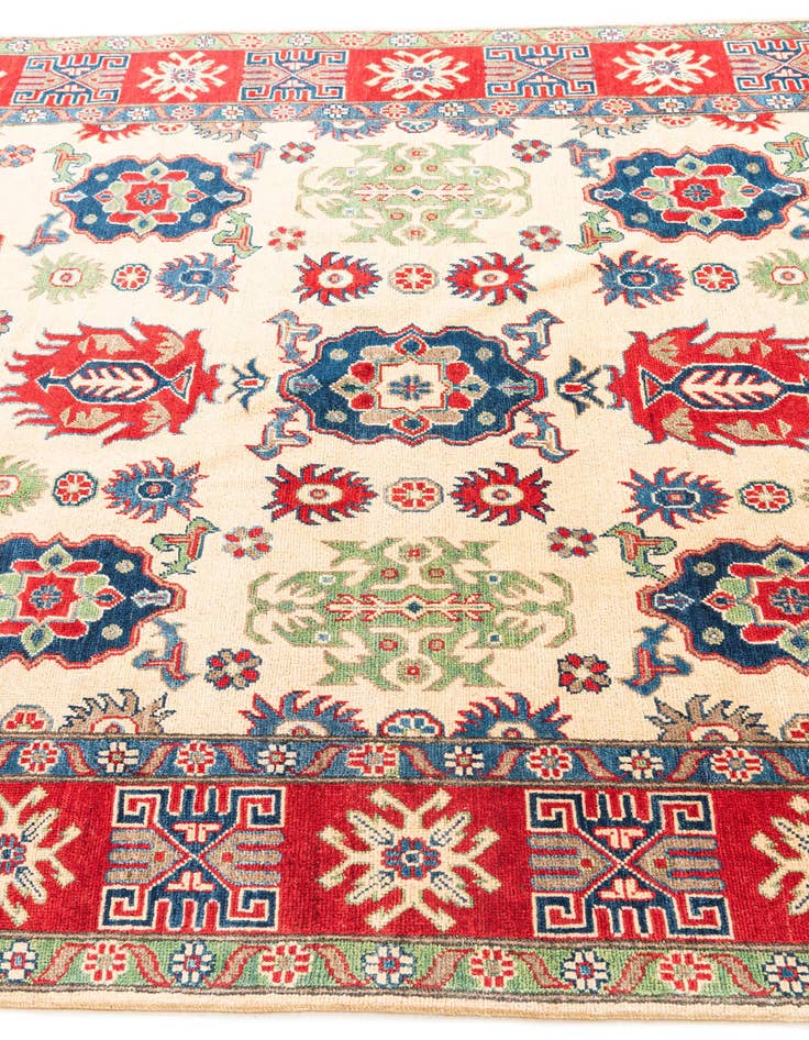 Detail image of  6' x 9'  Hand Knotted Kazak Rug