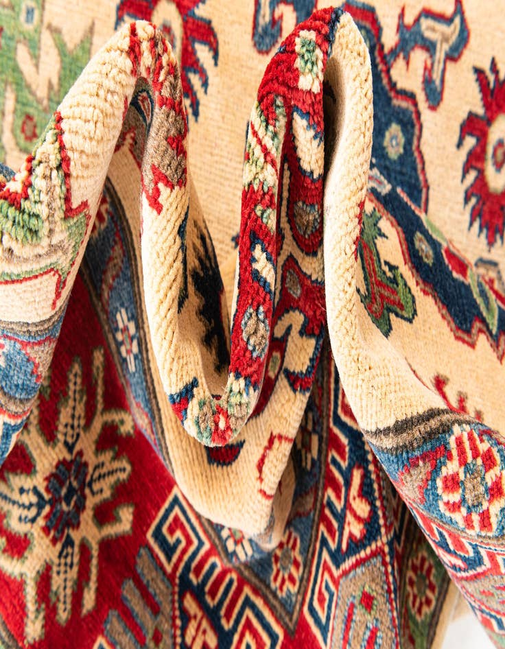 Detail image of  6' x 9'  Hand Knotted Kazak Rug