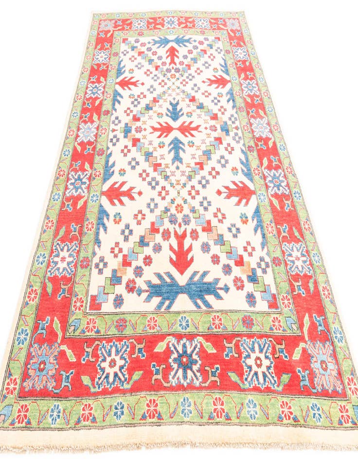 Detail image of  5' 10 x 9'  Hand Knotted Kazak Rug