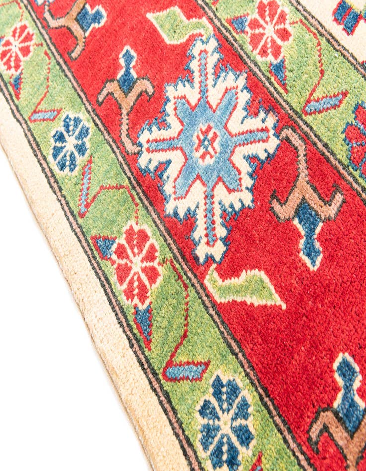 Detail image of  5' 10 x 9'  Hand Knotted Kazak Rug