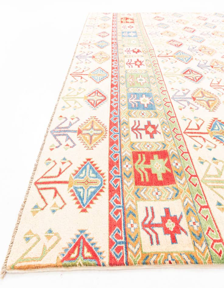 Detail image of  8' 5 x 12'  Hand Knotted Kazak Rug