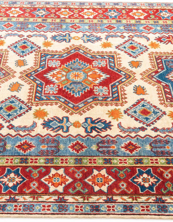 Detail image of  6' x 9'  Hand Knotted Kazak Rug