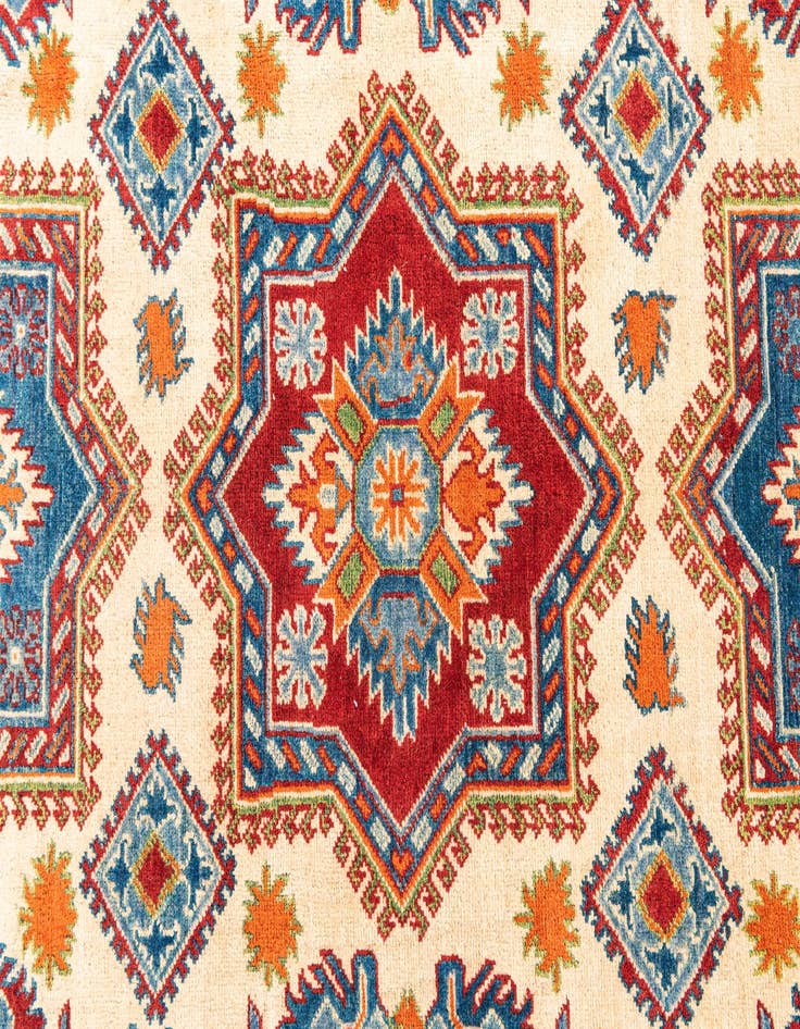 Detail image of  6' x 9'  Hand Knotted Kazak Rug