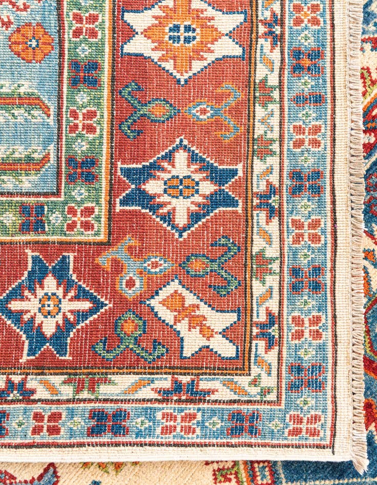 Detail image of  6' x 9'  Hand Knotted Kazak Rug