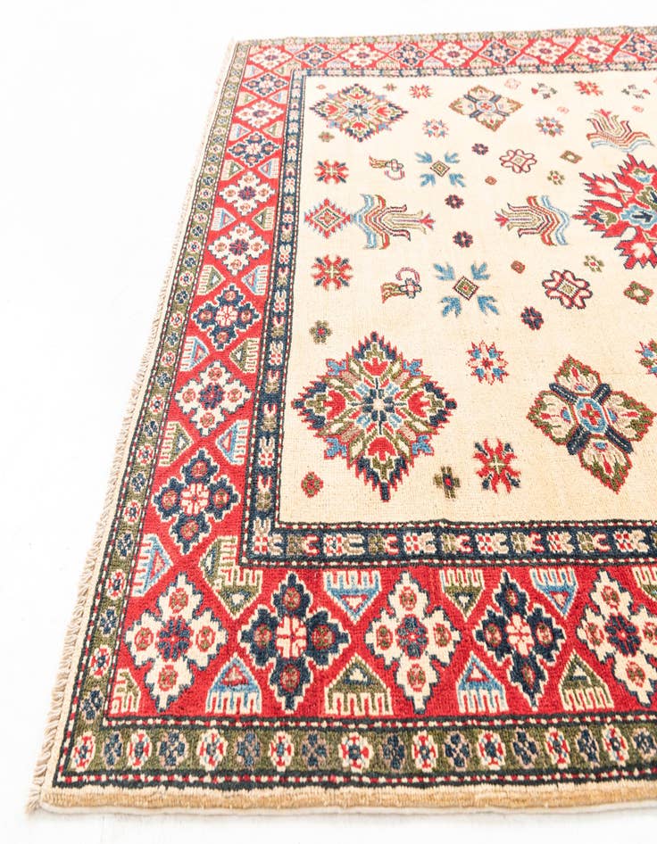 Detail image of  5' 1 x 7' 2  Hand Knotted Kazak Rug