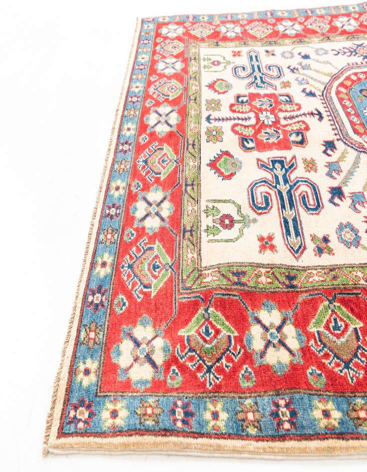 Detail image of  5' 1 x 6' 7  Hand Knotted Kazak Rug