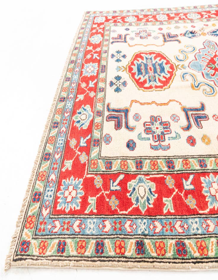 Detail image of  5' x 6' 10  Hand Knotted Kazak Rug