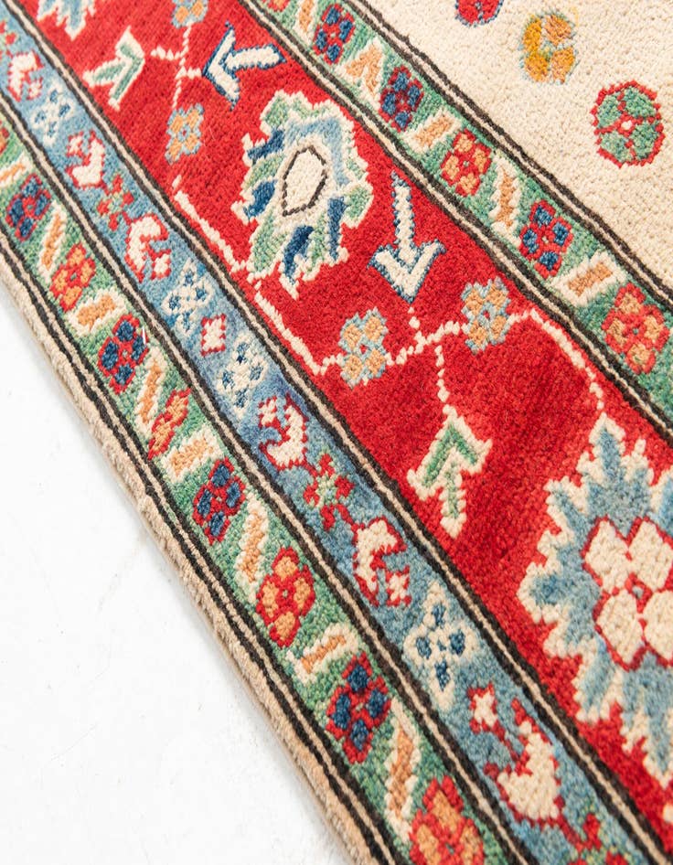 Detail image of  5' x 6' 10  Hand Knotted Kazak Rug