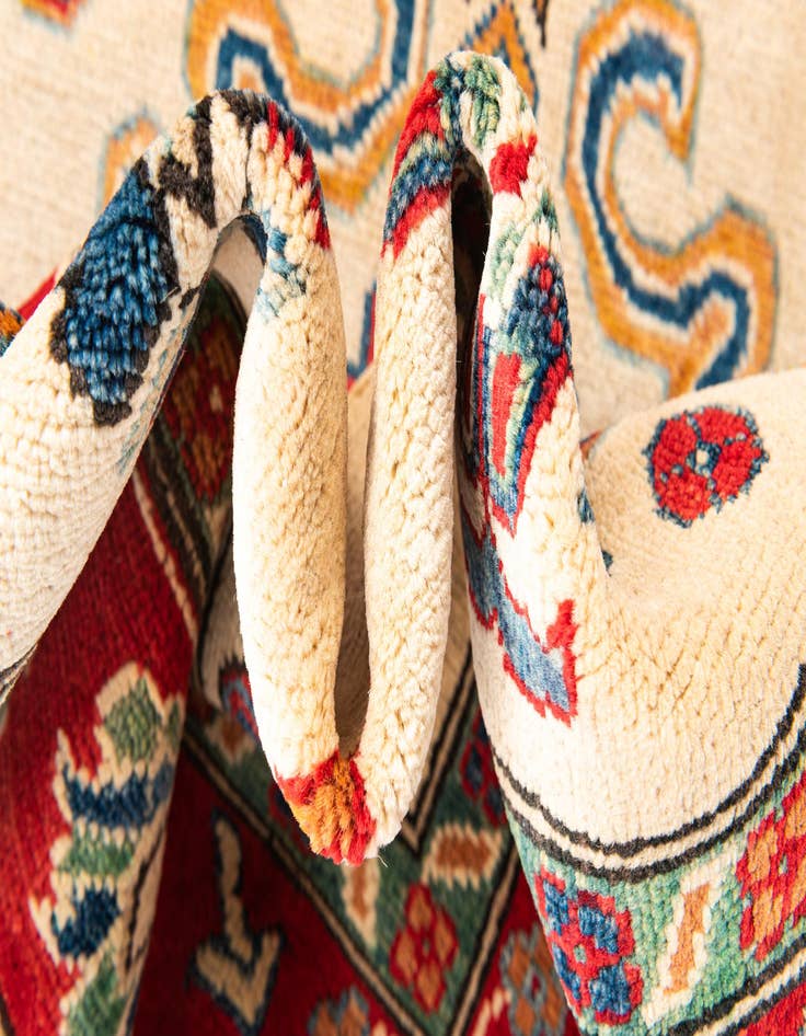 Detail image of  5' x 6' 10  Hand Knotted Kazak Rug