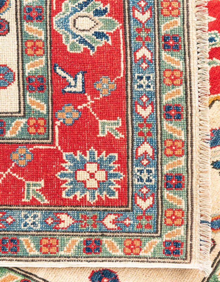 Detail image of  5' x 6' 10  Hand Knotted Kazak Rug