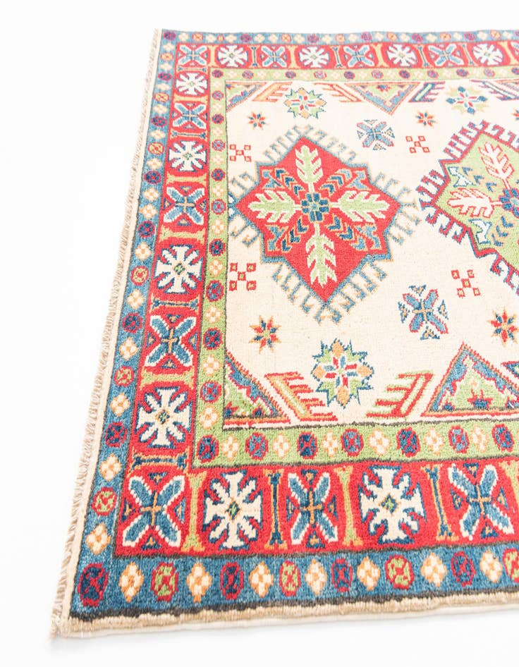 Detail image of  3' 4 x 5'  Hand Knotted Kazak Rug