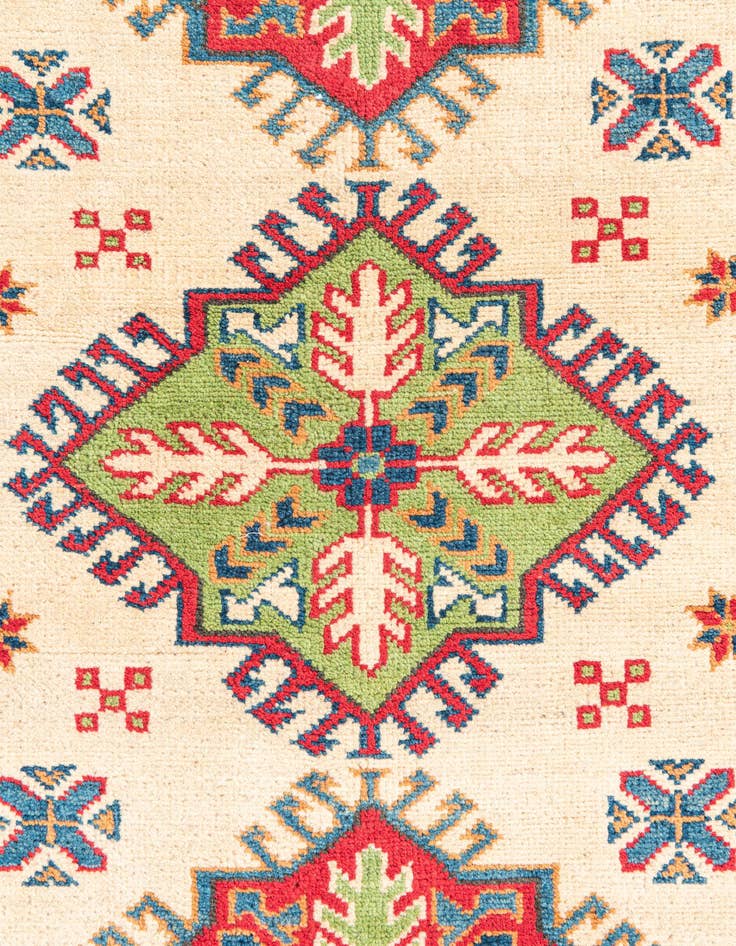 Detail image of  3' 4 x 5'  Hand Knotted Kazak Rug