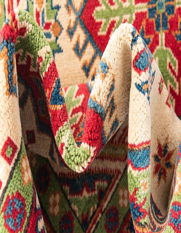 Detail image of  3' 4 x 5'  Hand Knotted Kazak Rug