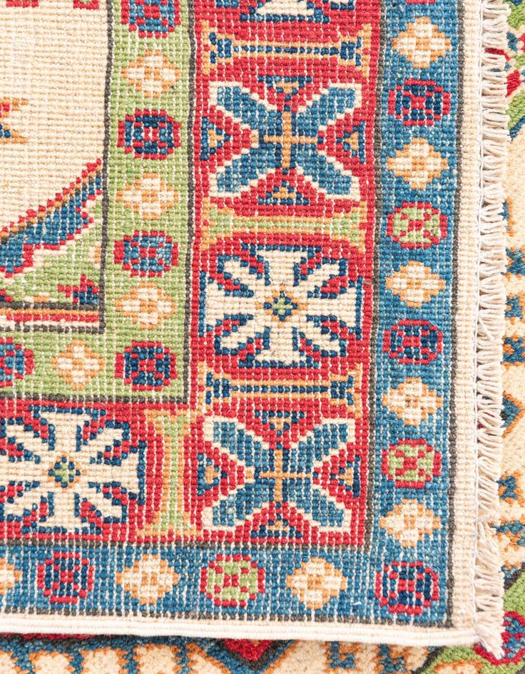 Detail image of  3' 4 x 5'  Hand Knotted Kazak Rug