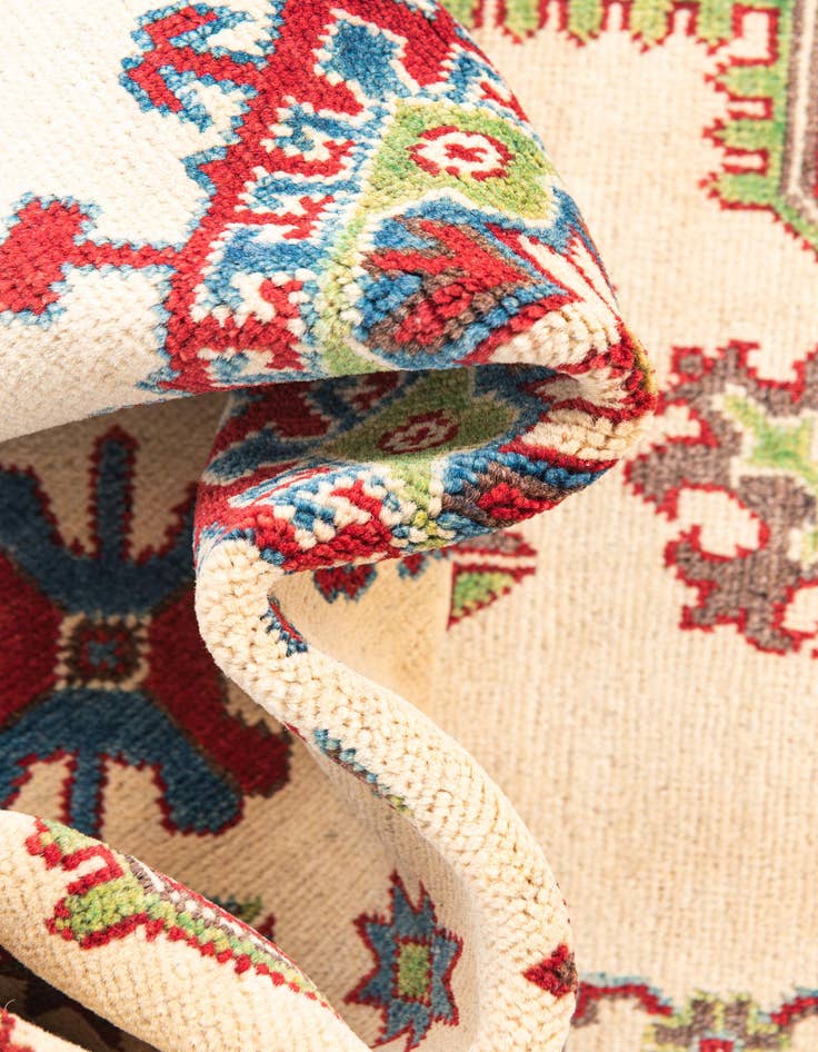 Detail image of  3' 4 x 5' 2  Hand Knotted Kazak Rug