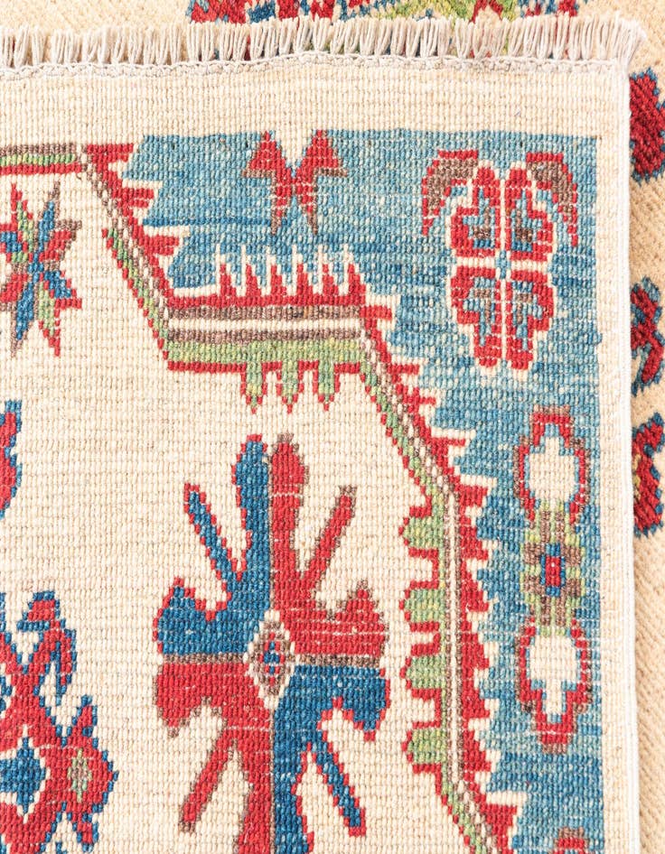 Detail image of  3' 4 x 5' 2  Hand Knotted Kazak Rug