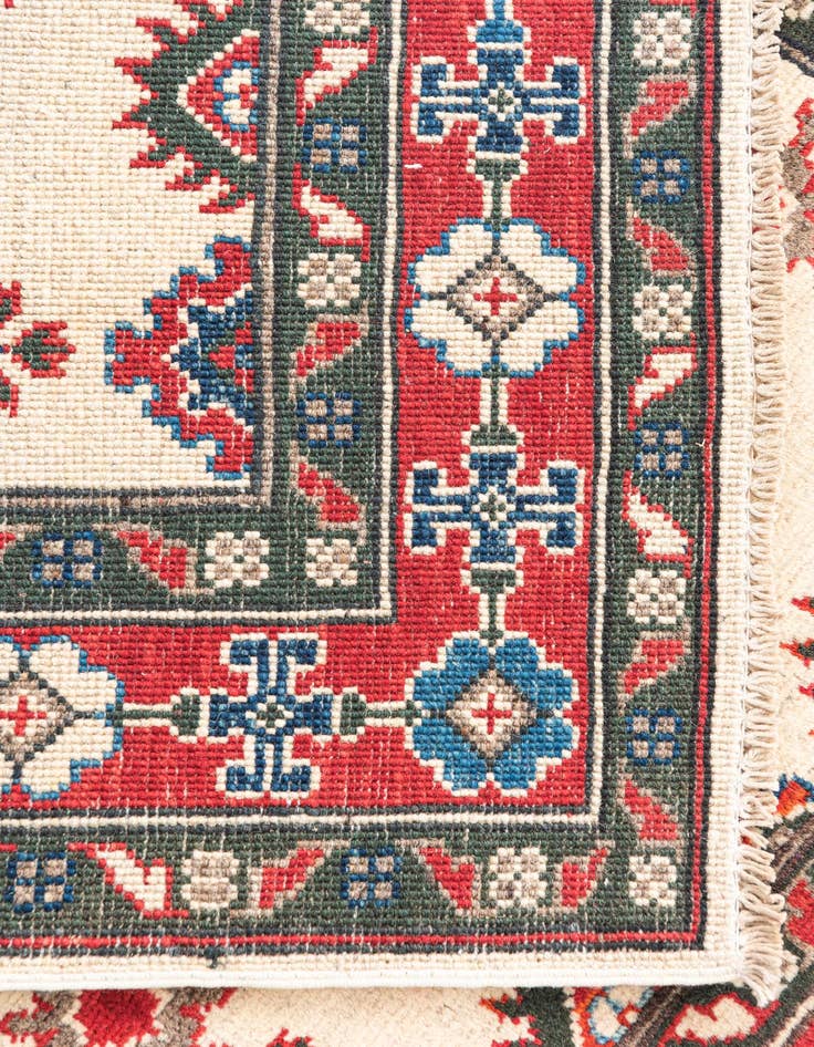 Detail image of  3' x 4' 7  Hand Knotted Kazak Rug