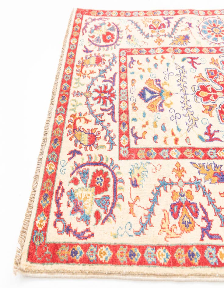 Detail image of  3' 1 x 5'  Hand Knotted Kazak Rug