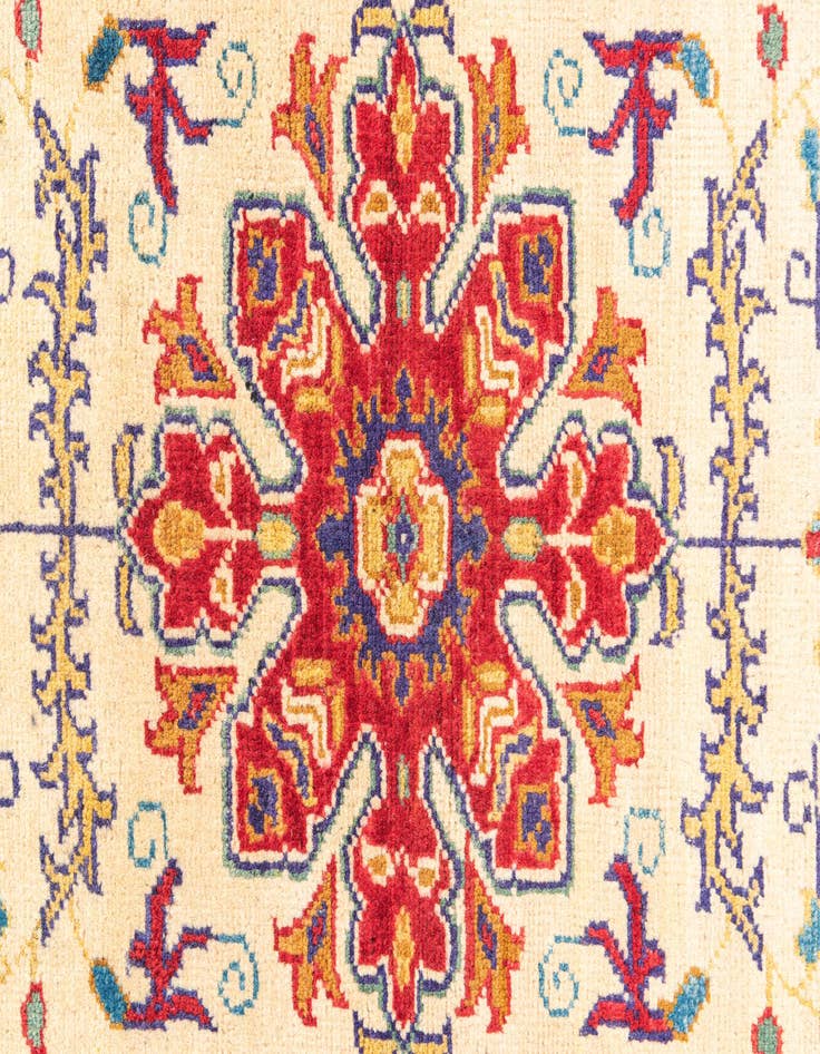 Detail image of  3' 1 x 5'  Hand Knotted Kazak Rug