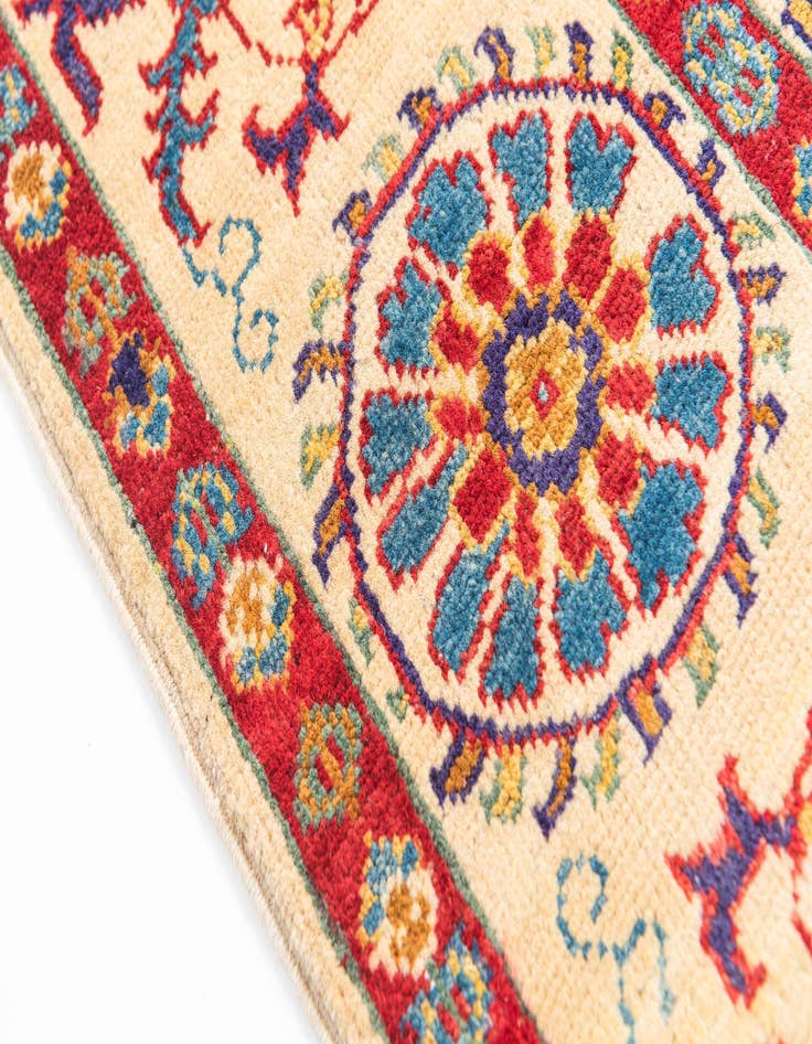 Detail image of  3' 1 x 5'  Hand Knotted Kazak Rug