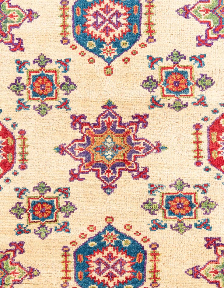 Detail image of  4' 1 x 6'  Hand Knotted Kazak Rug