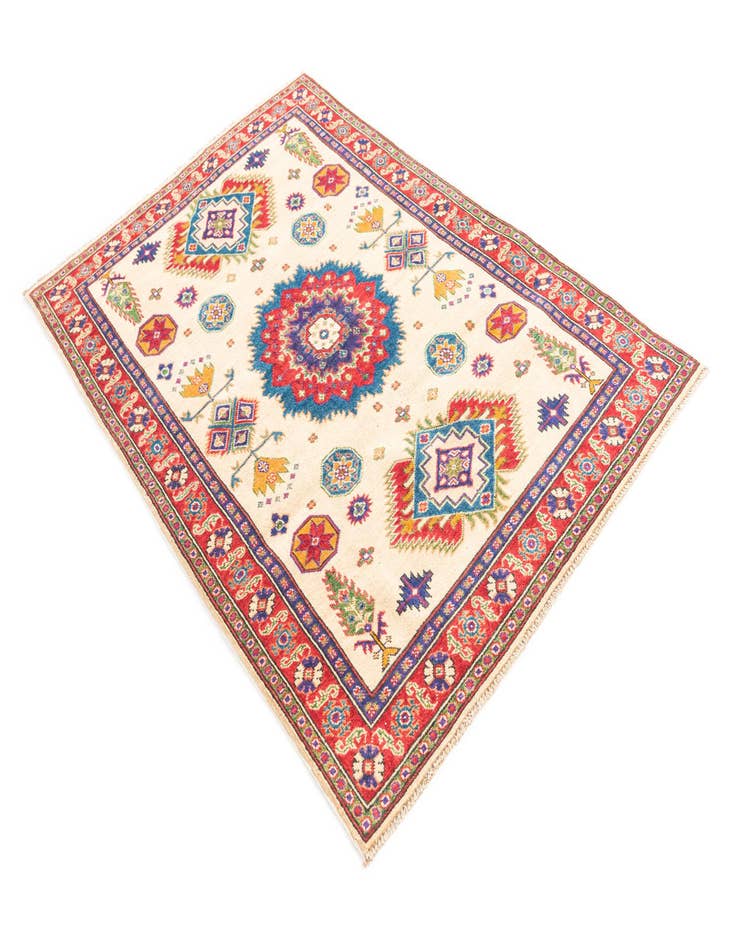 Detail image of  4' x 6'  Hand Knotted Kazak Rug