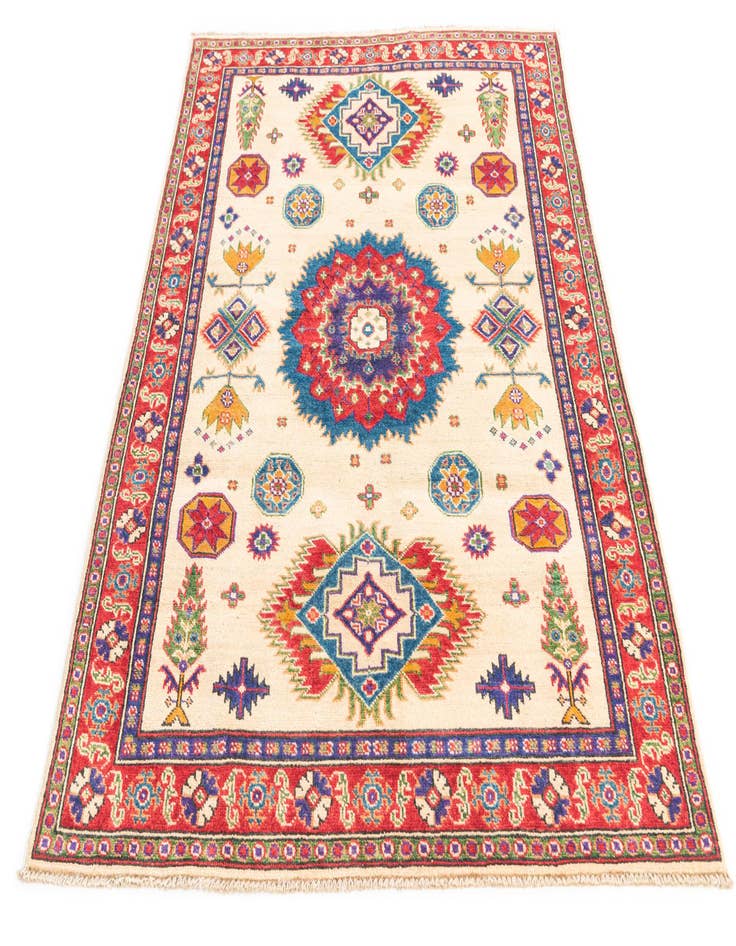 Detail image of  4' x 6'  Hand Knotted Kazak Rug