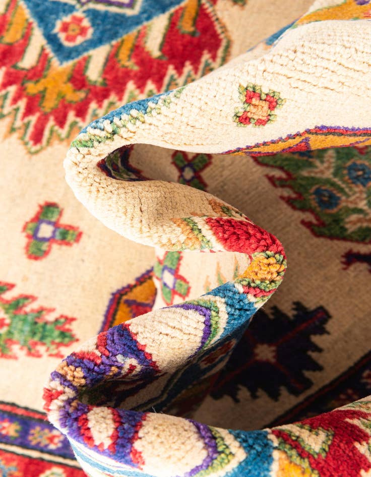 Detail image of  4' x 6'  Hand Knotted Kazak Rug