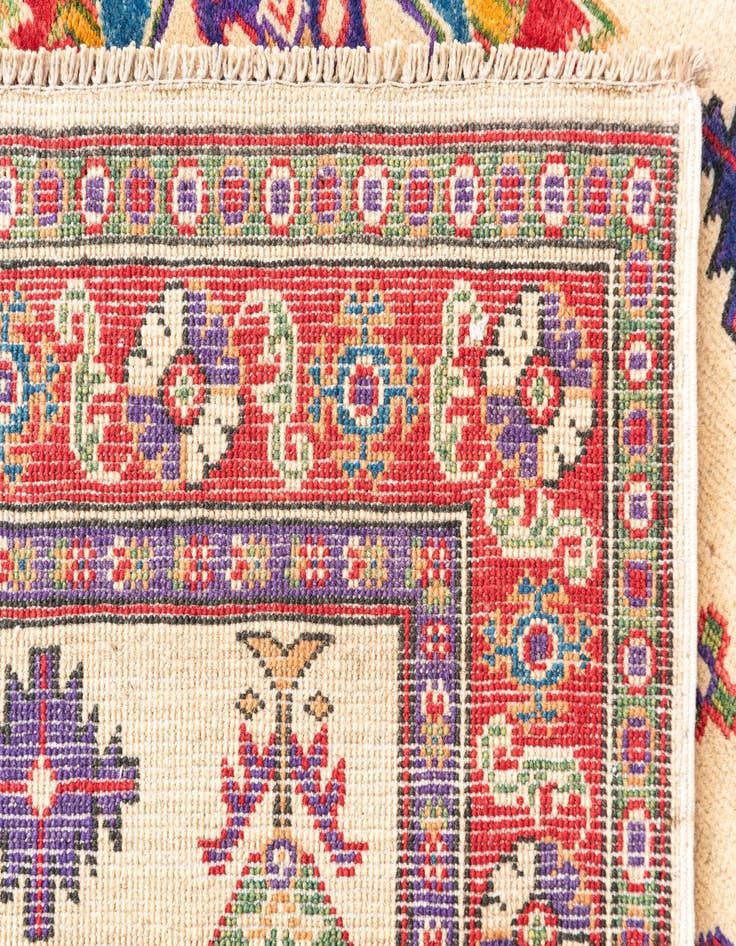 Detail image of  4' x 6'  Hand Knotted Kazak Rug
