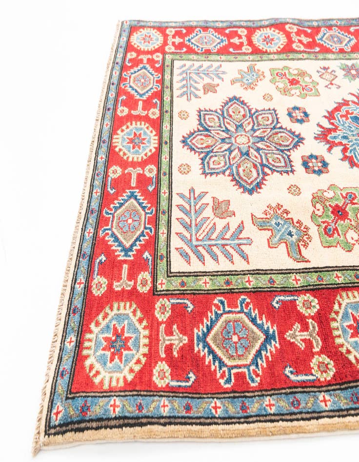 Detail image of  4' x 6'  Hand Knotted Kazak Rug