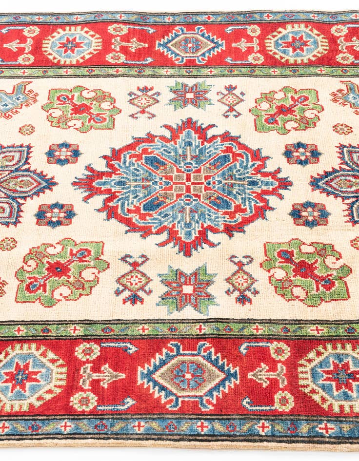 Detail image of  4' x 6'  Hand Knotted Kazak Rug