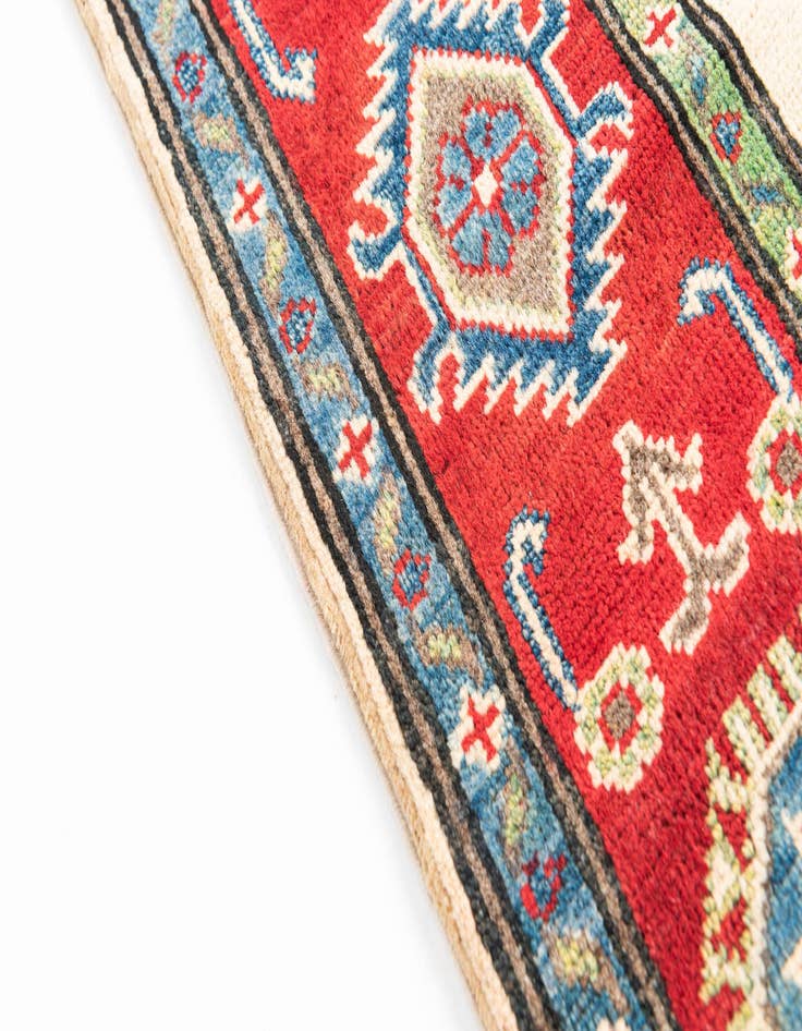 Detail image of  4' x 6'  Hand Knotted Kazak Rug