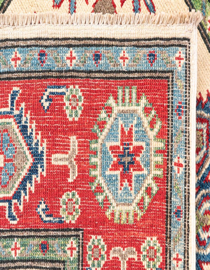Detail image of  4' x 6'  Hand Knotted Kazak Rug