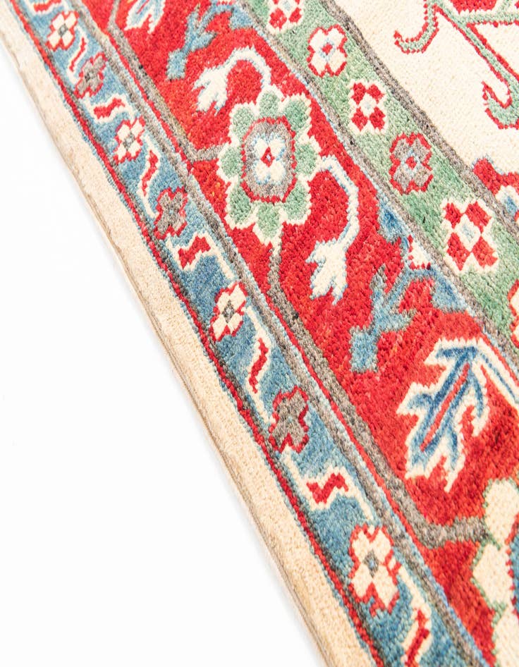 Detail image of  4' x 6' 1  Hand Knotted Kazak Rug