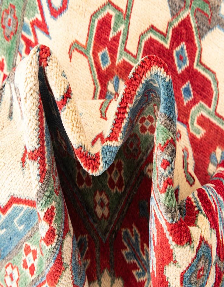 Detail image of  4' x 6' 1  Hand Knotted Kazak Rug