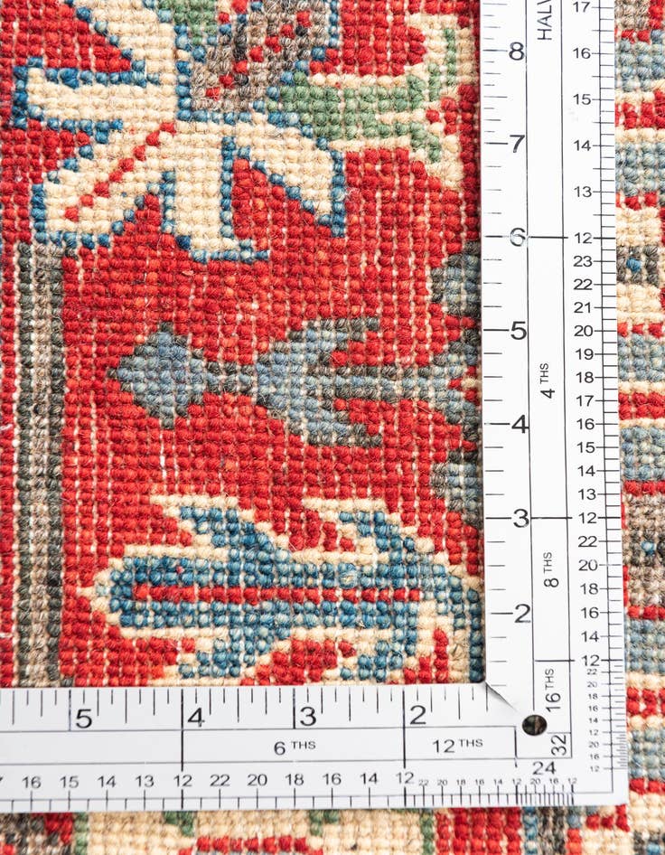 Detail image of  4' x 6' 1  Hand Knotted Kazak Rug