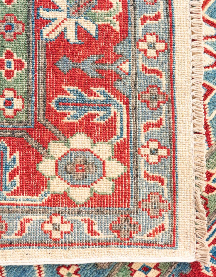Detail image of  4' x 6' 1  Hand Knotted Kazak Rug