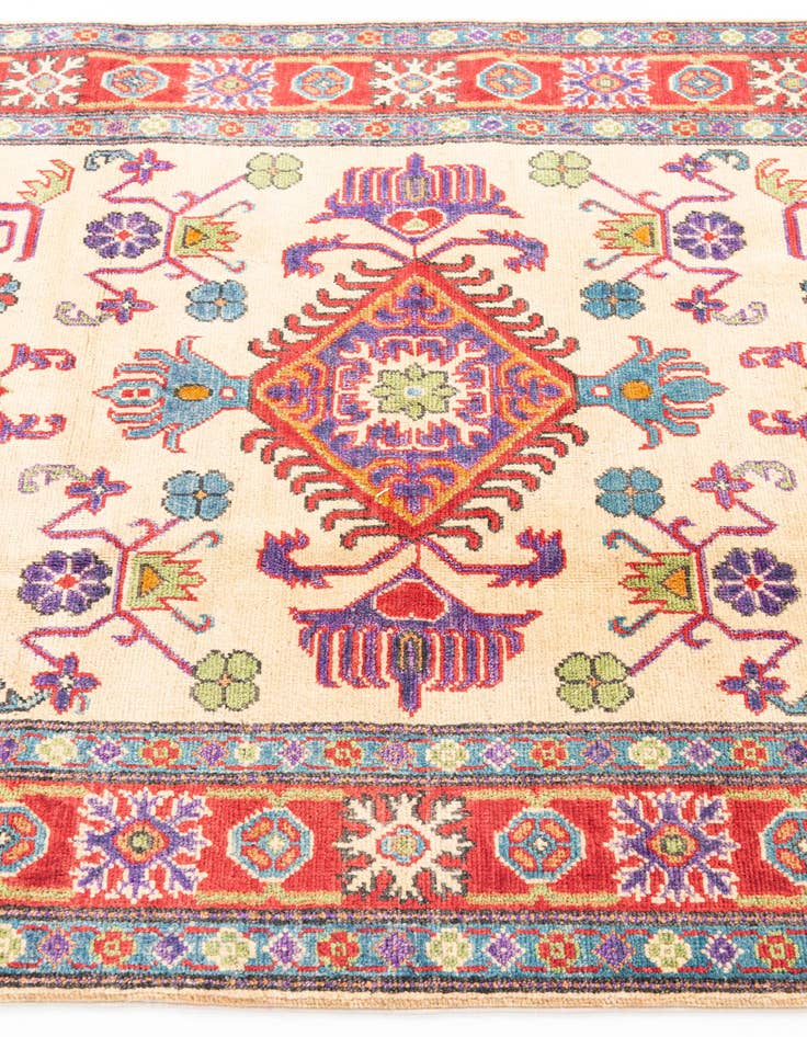 Detail image of  4' x 6'  Hand Knotted Kazak Rug