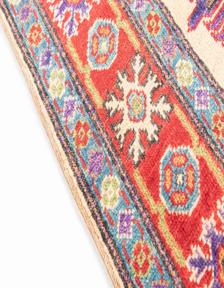 Detail image of  4' x 6'  Hand Knotted Kazak Rug