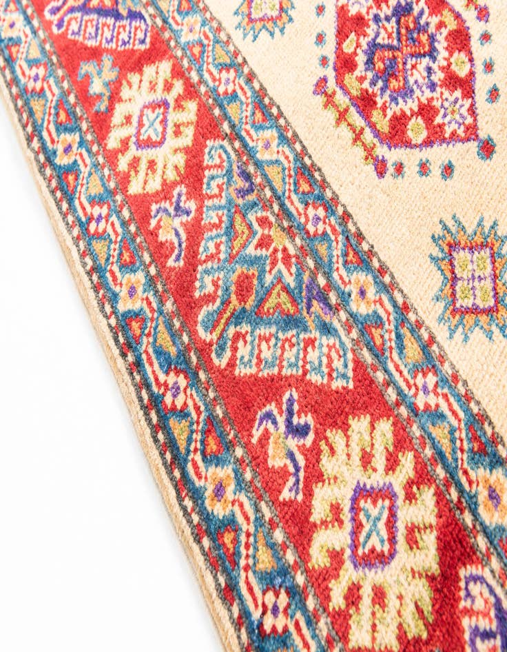 Detail image of  4' x 6' 1  Hand Knotted Kazak Rug