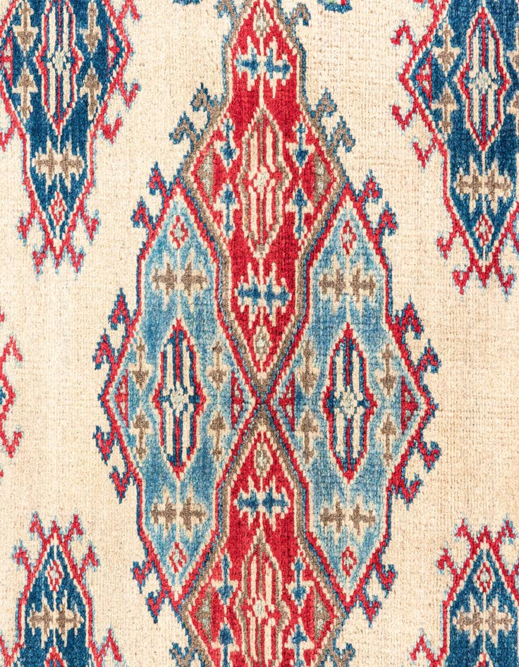 Detail image of  4' 1 x 6'  Hand Knotted Kazak Rug