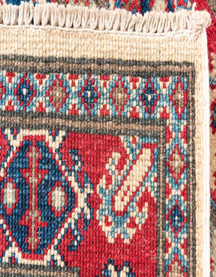 Detail image of  4' 1 x 6'  Hand Knotted Kazak Rug