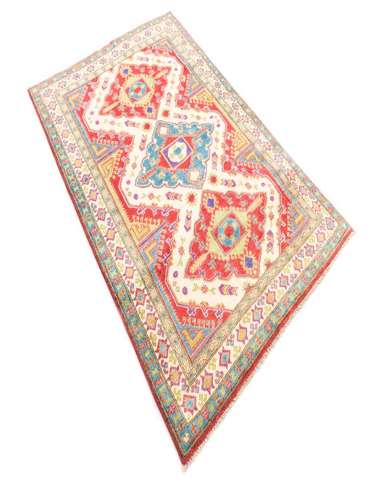 Detail image of  4' x 6'  Hand Knotted Kazak Rug