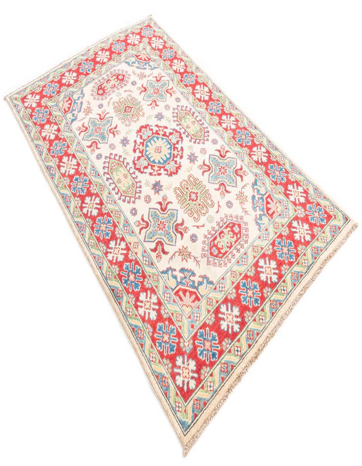 Detail image of  4' x 6' 3  Hand Knotted Kazak Rug