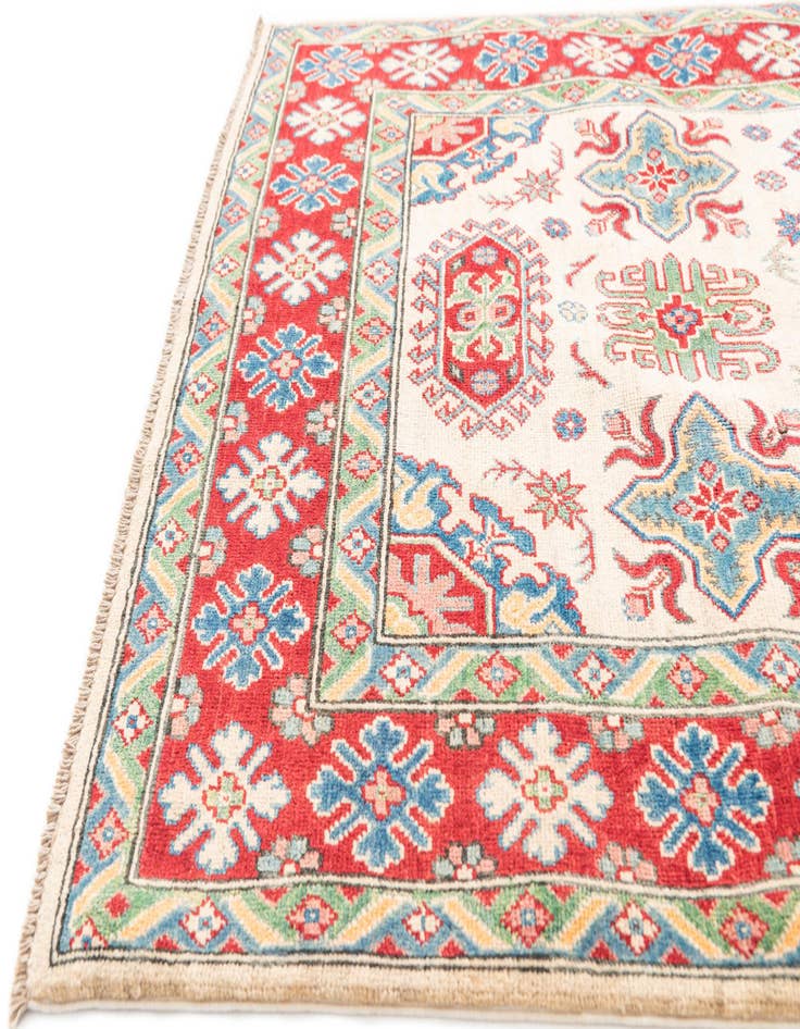 Detail image of  4' x 6' 3  Hand Knotted Kazak Rug