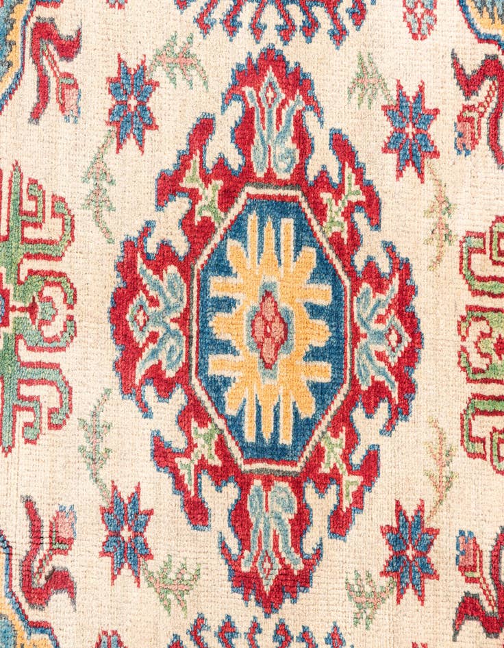Detail image of  4' x 6' 3  Hand Knotted Kazak Rug