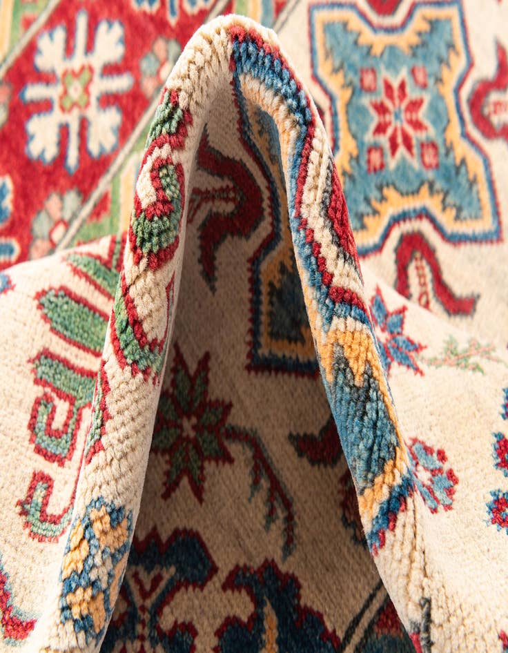 Detail image of  4' x 6' 3  Hand Knotted Kazak Rug
