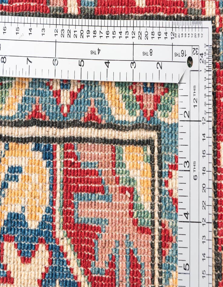 Detail image of  4' x 6' 3  Hand Knotted Kazak Rug