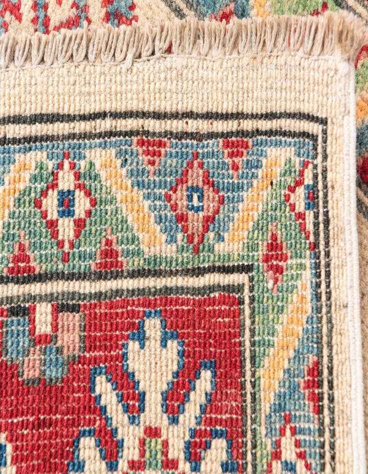 Detail image of  4' x 6' 3  Hand Knotted Kazak Rug