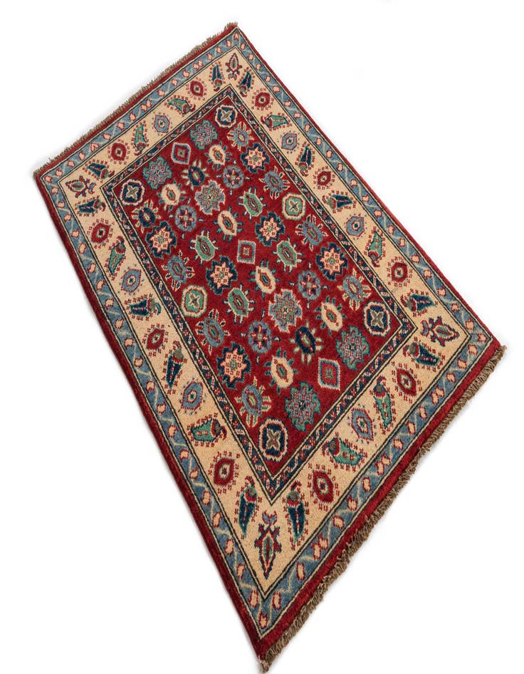 Detail image of  2' 9 x 4'  Hand Knotted Kazak Rug